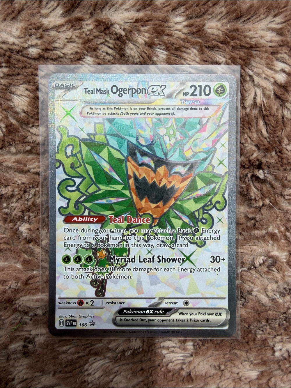 Teal Mask Ogerpon ex PROMO Pokémon Card - 166 - Picture 1 of 1